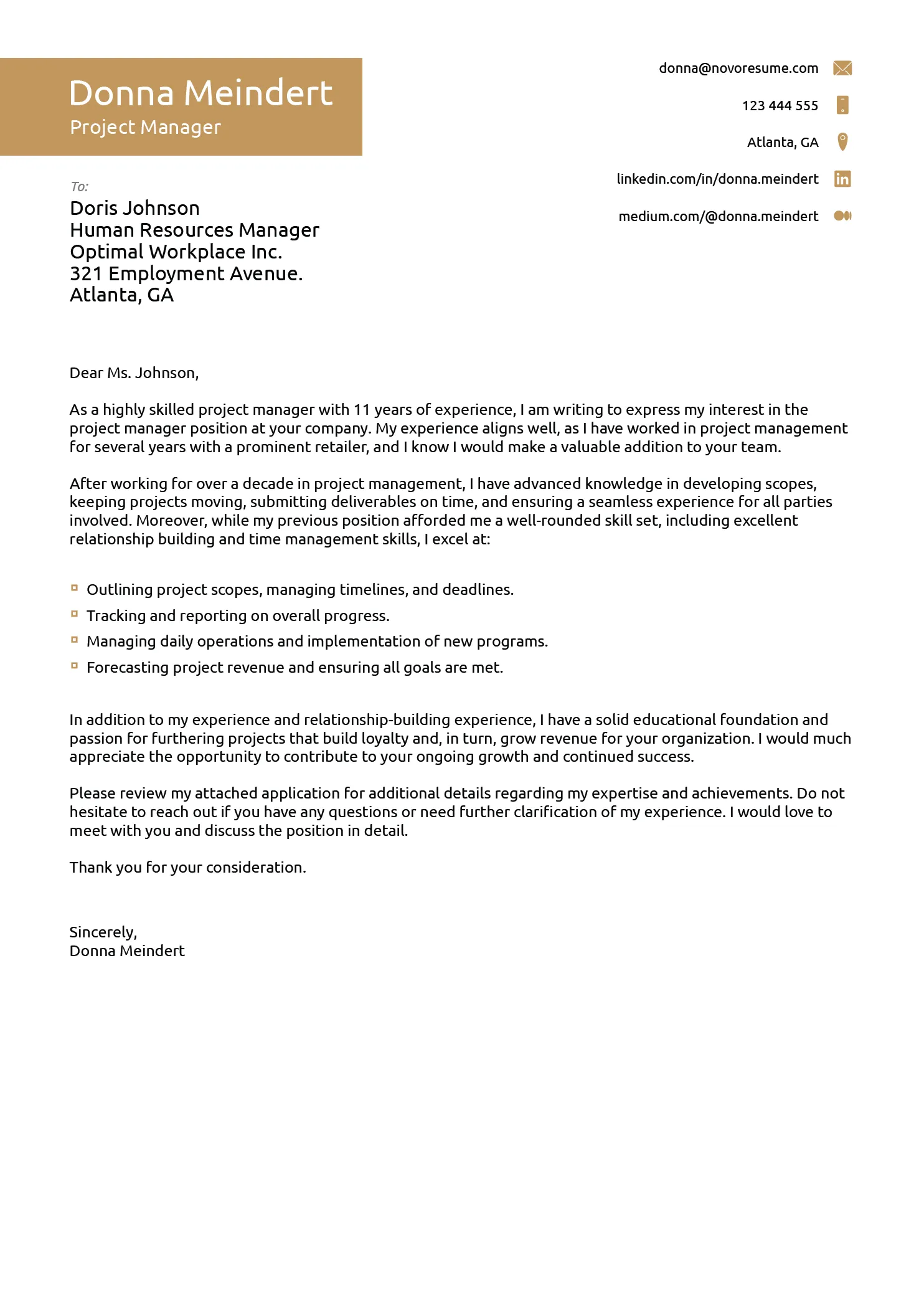Functional Templates for Cover Letter