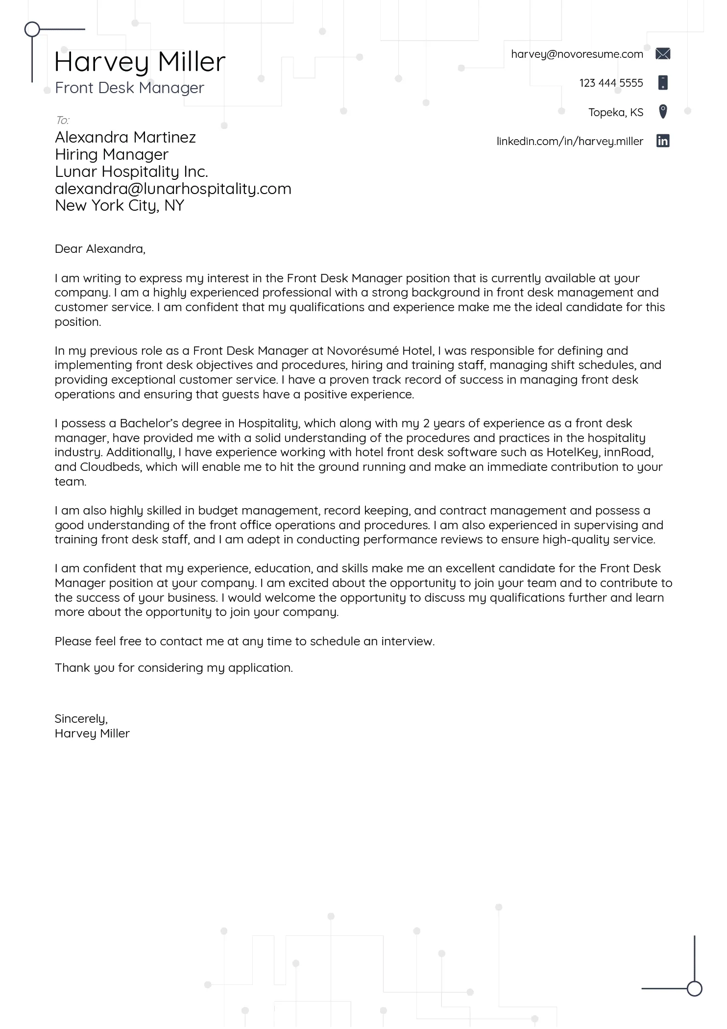 Modern Templates for Cover Letter