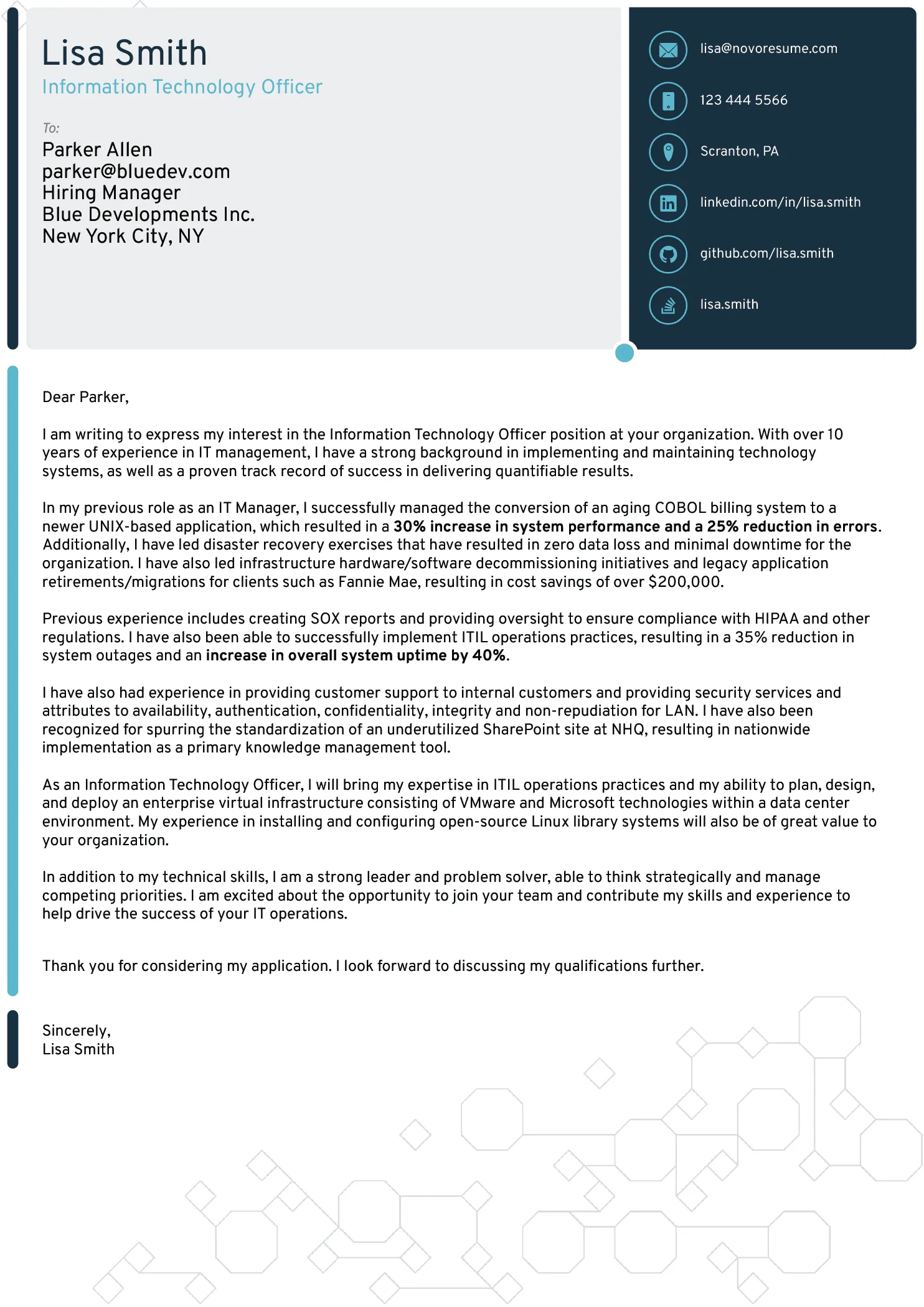 Tech Templates for Cover Letter