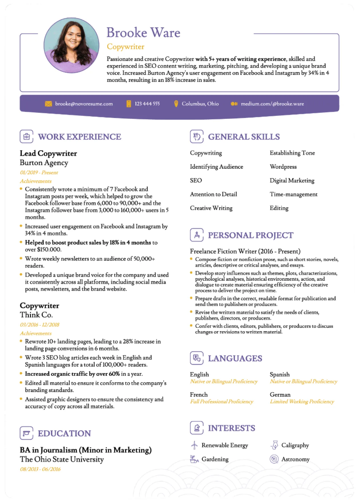 Traditional Templates for Cover Letter